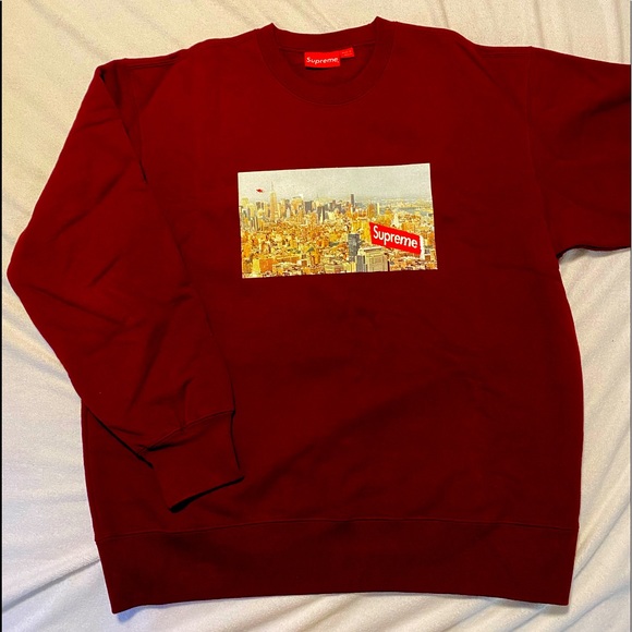 SOLD- off platform - Supreme Aerial Crewneck Burgundy - Picture 1 of 10